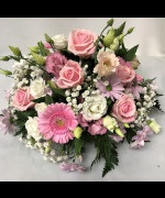 Pink and White Posy funerals Flowers